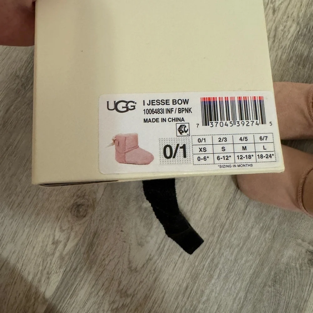 UGG Jessie Bow infant 0/1 pink UGGS